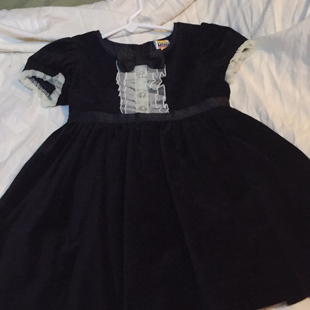 Harajuku mini black velvet tuxedo dress size 4